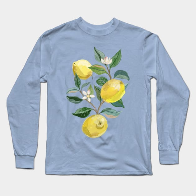 Luscious Lemon Branch Long Sleeve T-Shirt by Rebelform